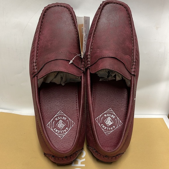 BNWT Gallery Seven Mens shoes Maroon size 8 - Picture 8 of 8